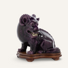 Large Aubergine porcelain Kangxi (or later) Ram figure