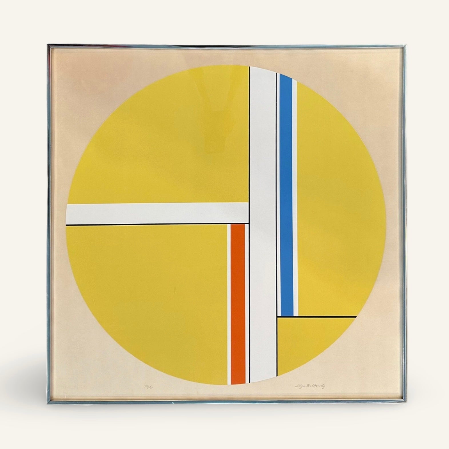 untitled, Yellow Tondo by Ilya Bolotowsky