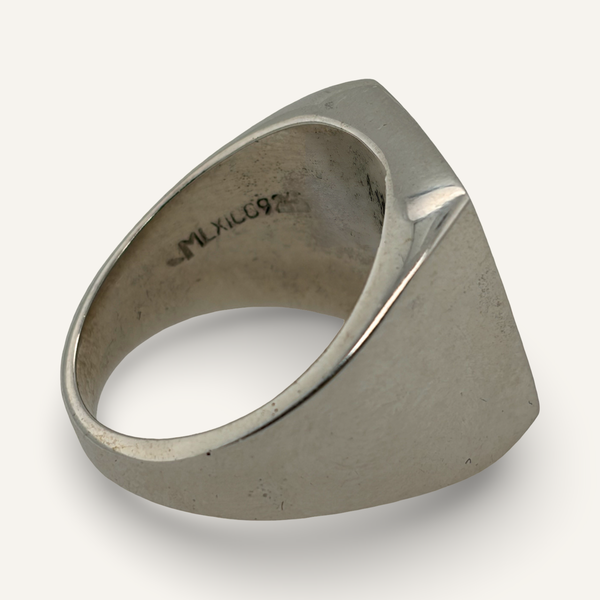 Square Turquoise and Sterling Ring