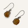 Rough Citrine and Sterling Earrings