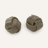 Woven Sterling Knot Post Earrings