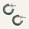 Turquoise and Sterling Hoops