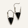Modern Onyx Point Sterling Earrings by Guillermo Arregui