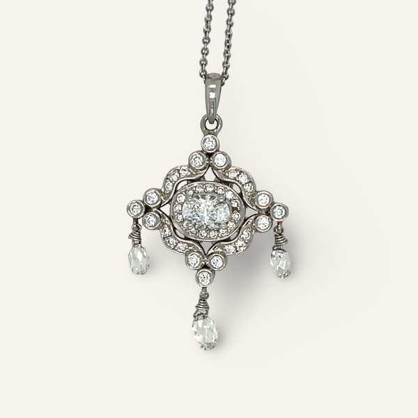Charles Krypell Platinum and Diamond pendant