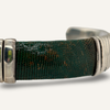 Sterling and Iguana Skin Leather Bracelet
