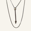 Victorian Silver and Gold Plate Lariat Slide Necklace