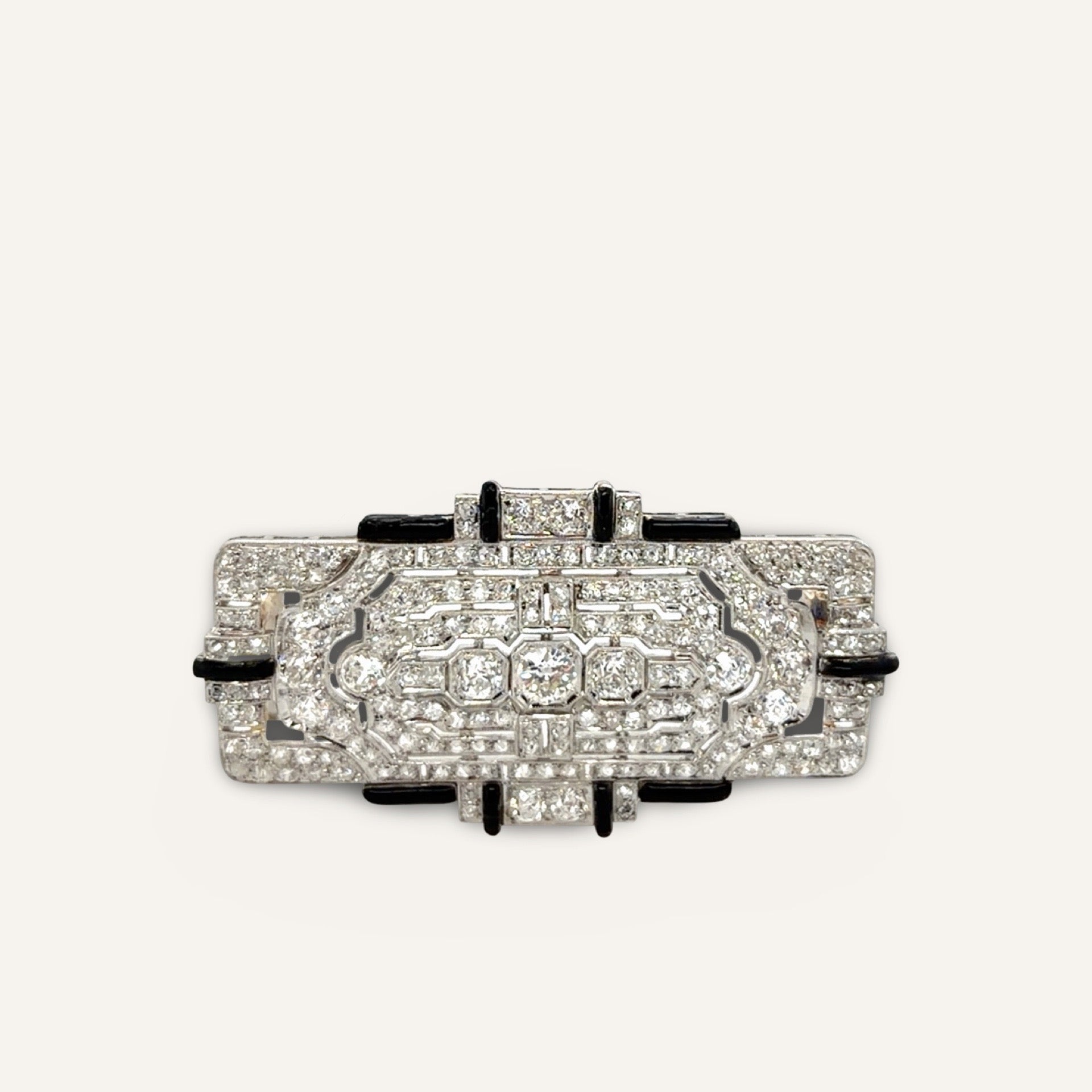 Platinum, Diamond and Enamel Brooch