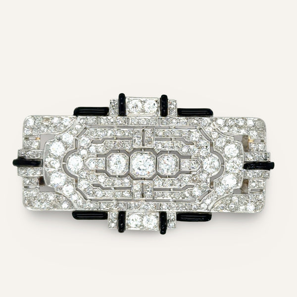 Platinum, Diamond and Enamel Brooch