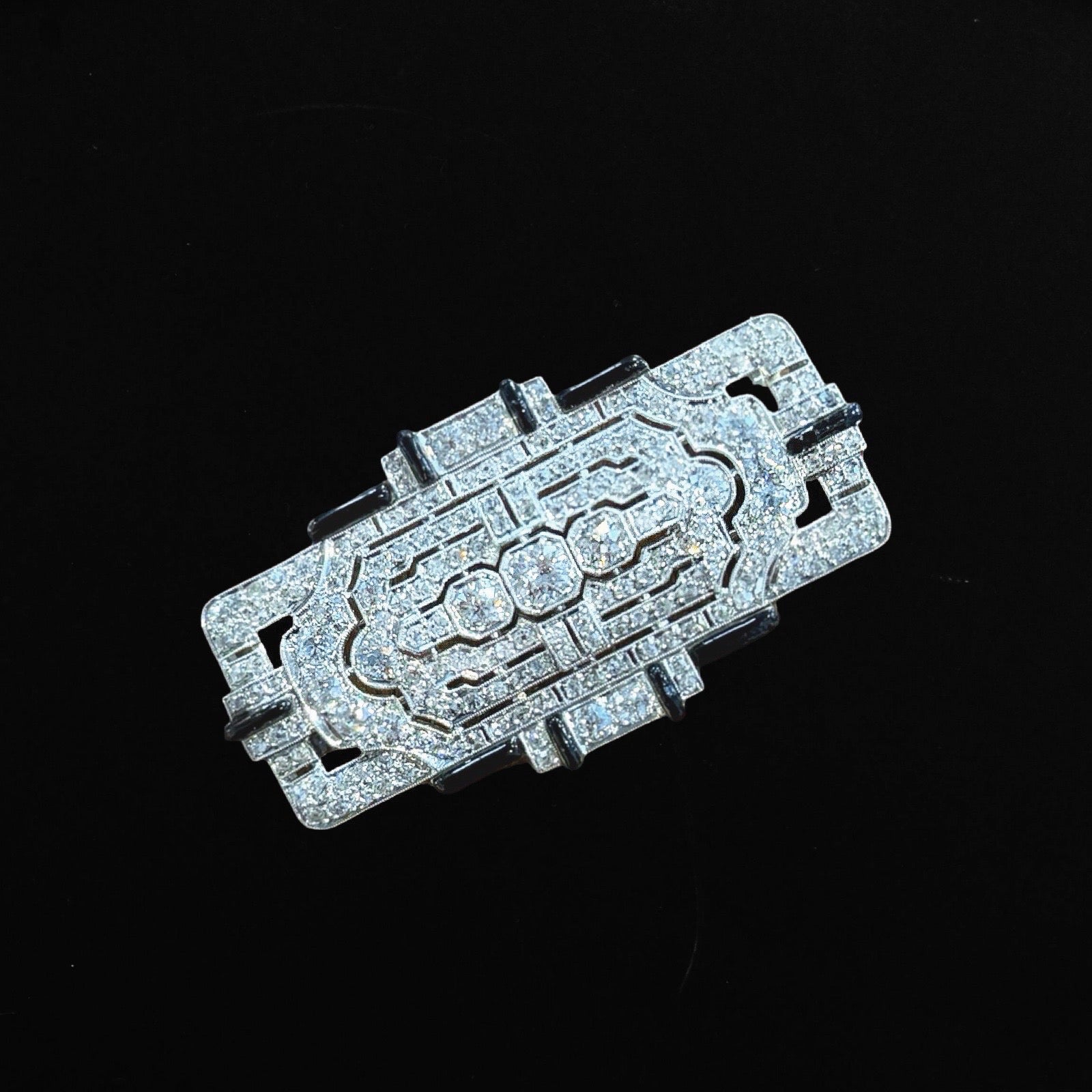 Platinum, Diamond and Enamel Brooch