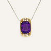 Modernist Amethyst and Diamond Necklace