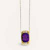 Modernist Amethyst and Diamond Necklace