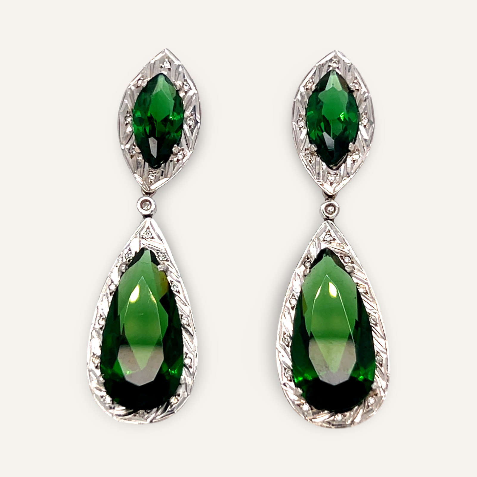 Tourmaline Deco Earrings