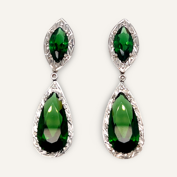 Tourmaline Deco Earrings