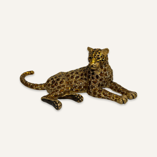 Jay Strongwater Resting Cheetah Figurine: Jungle Collection