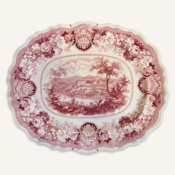 Adams Staffordshire Pink West Point Transferware Platter
