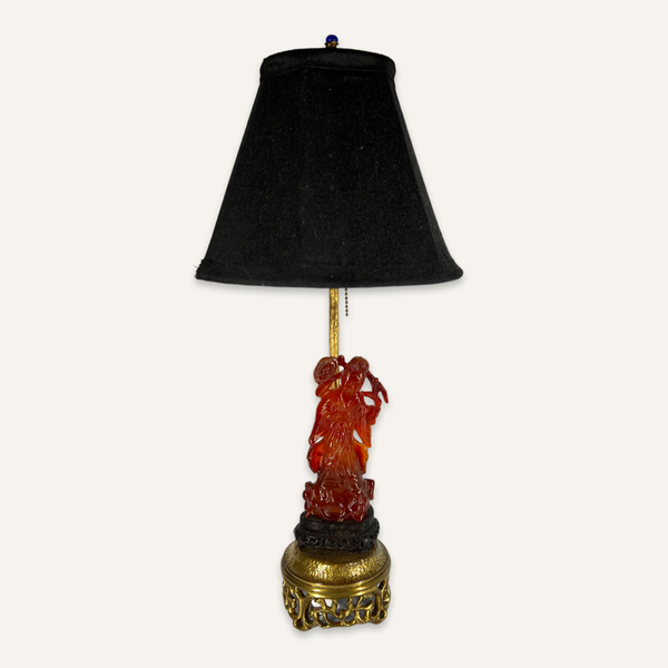 Carved Carnelian Lamp