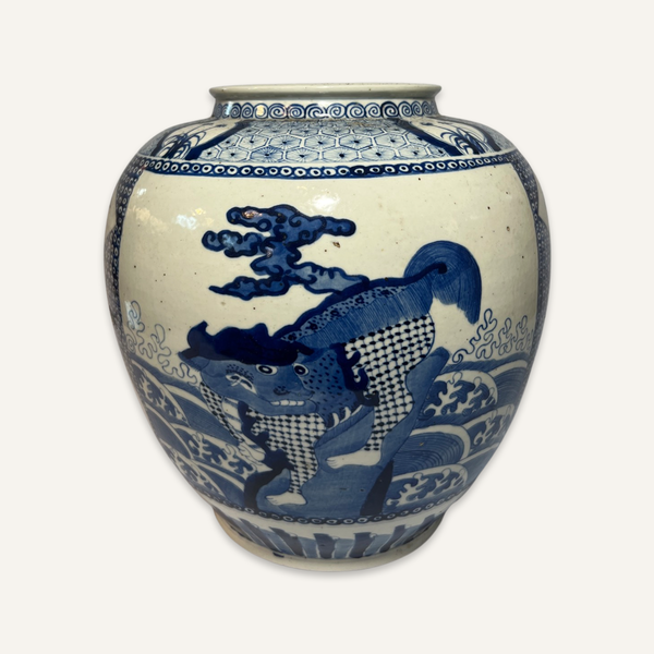 18th c. Blue and White Ginger Jar