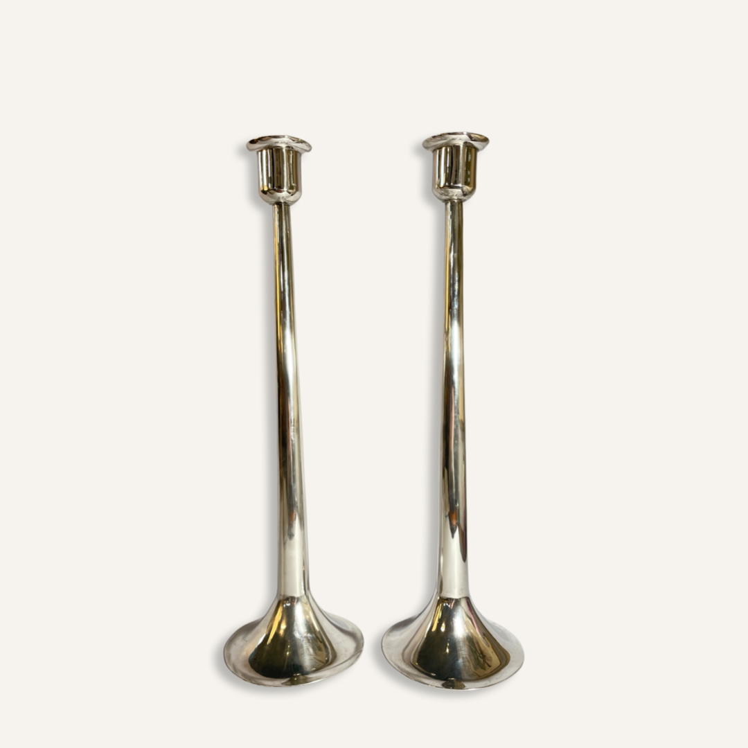 Antonio Piñeda Sterling Silver Candlesticks