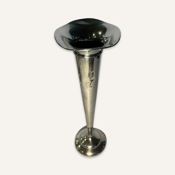 Weighted Sterling Silver Fluted Vase